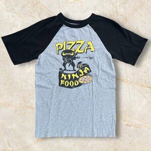 Cherokee Ninja Pizza Kids T-Shirt - Black and Gray